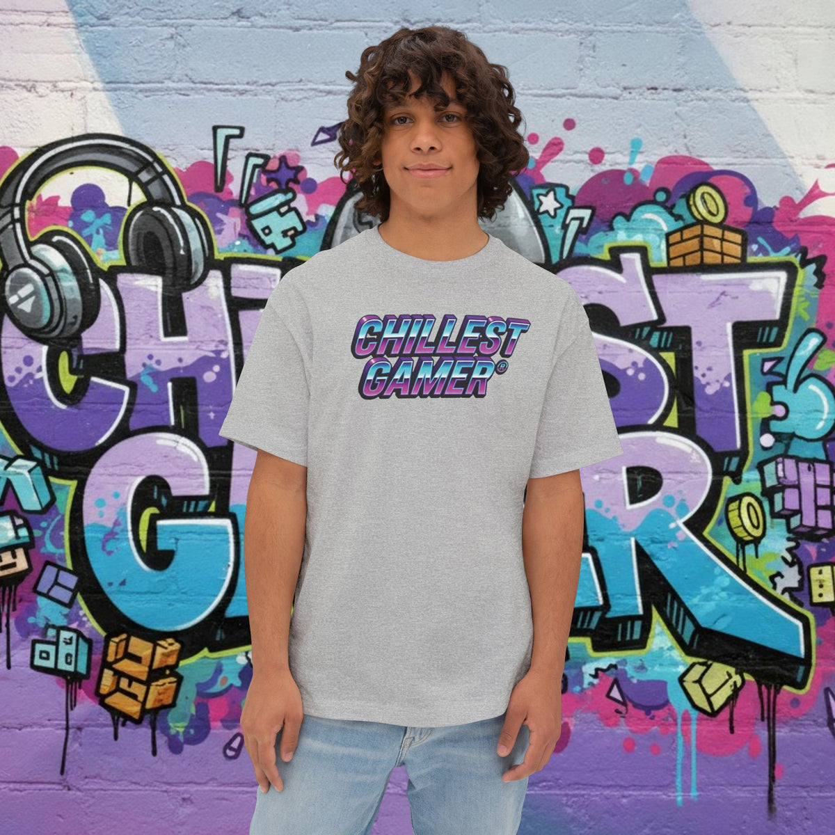 CHILLEST GAMER. Unisex Oversized Boxy Tee