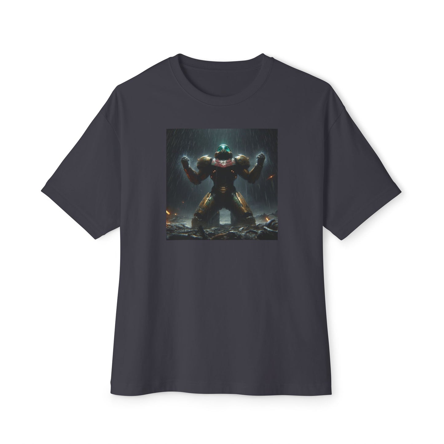 DEAD PLANET (AI generated). Unisex Oversized Boxy Tee
