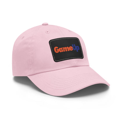 FED UP GAME UP. Dad Hat with Leather Patch (Rectangle)