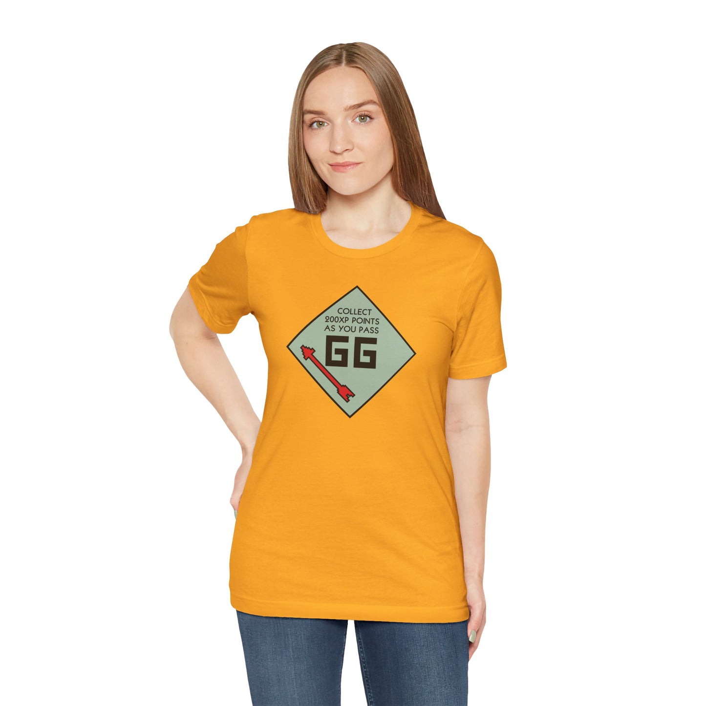 GG PASS GO COLLECT 200XP. Unisex Jersey Short Sleeve Tee