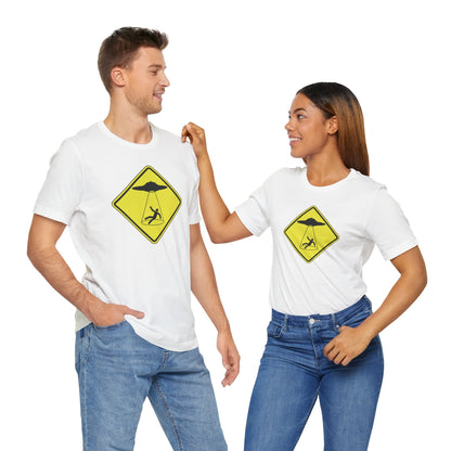 CAUTION UFO! Unisex Jersey Short Sleeve Tee