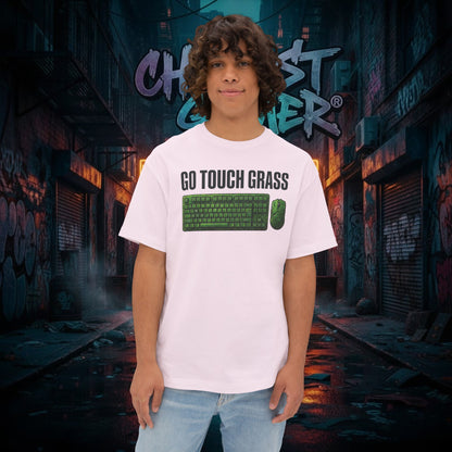 GO TOUCH GRASS. Unisex Oversized Boxy Tee