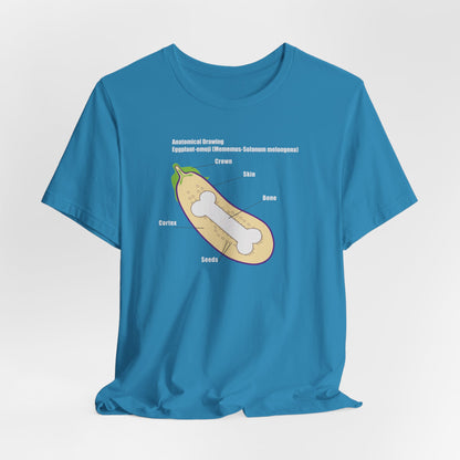 ANATOMY OF EGGPLANT. Unisex Jersey Short Sleeve Tee