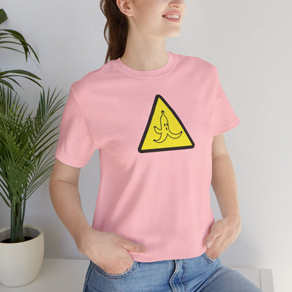 CAUTION BANANA. Unisex Jersey Short Sleeve Tee