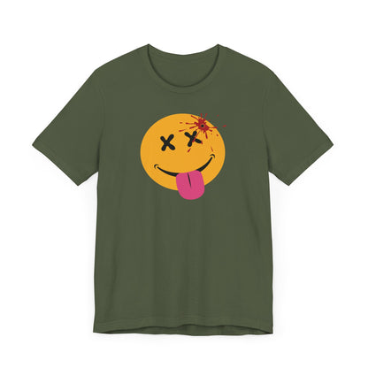 NOT SO HAPPY FACE. Unisex Jersey Short Sleeve Tee