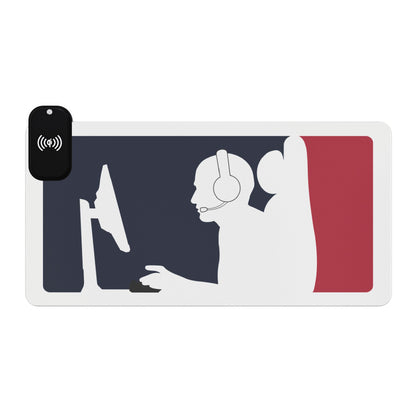 MAJOR LEAGUE GAMER (PC). LED Gaming Mouse Pad, Wireless Charging