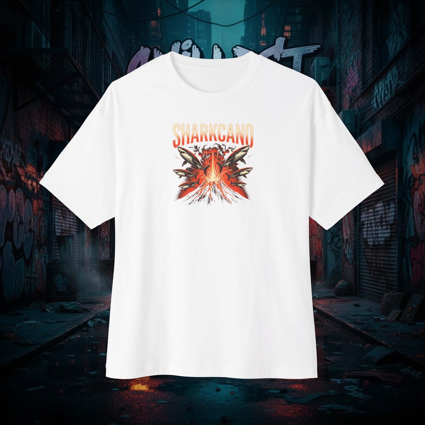 SHARKCANO V2. Unisex Oversized Boxy Tee
