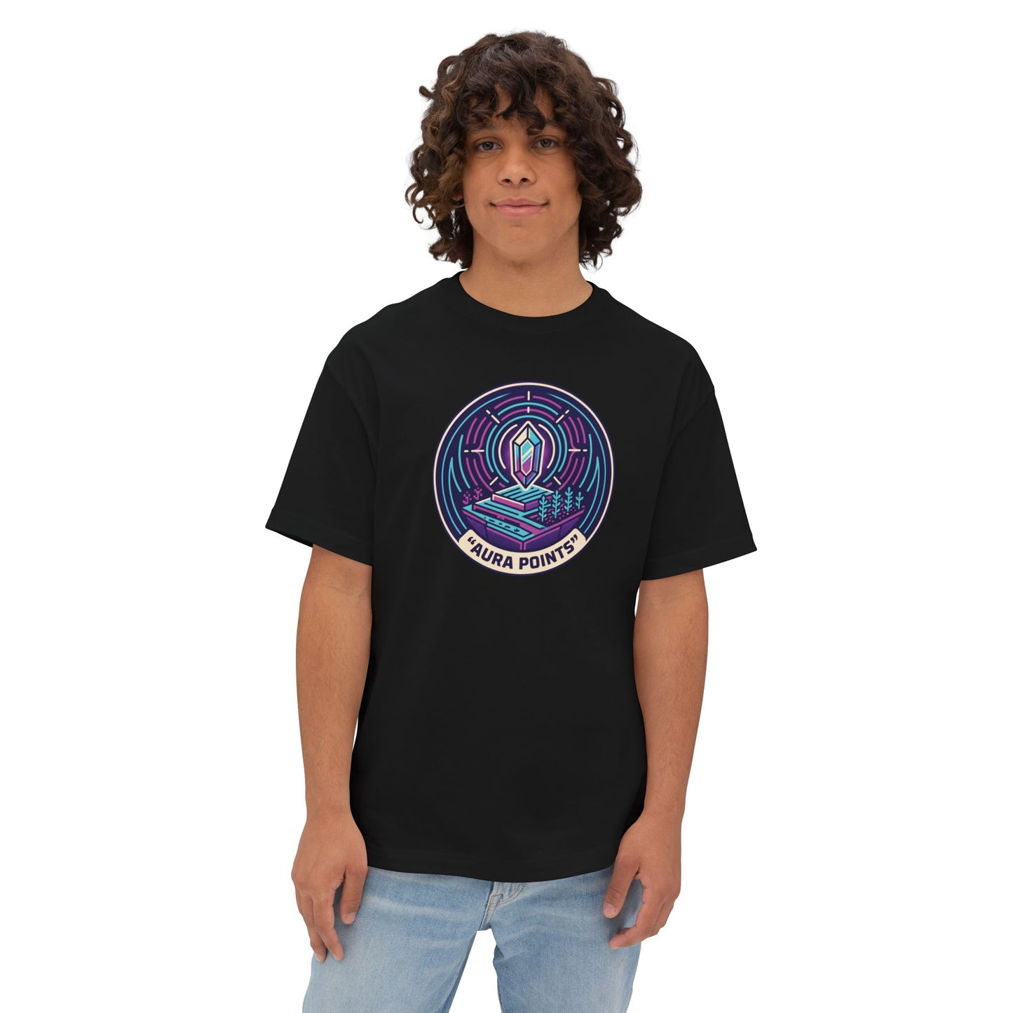 Aura Points. Unisex Oversized Boxy Tee