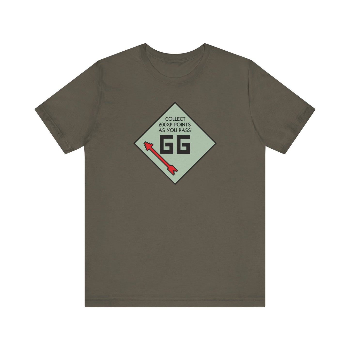 GG PASS GO COLLECT 200XP. Unisex Jersey Short Sleeve Tee