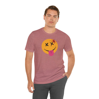 NOT SO HAPPY FACE. Unisex Jersey Short Sleeve Tee