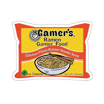 RAMEN GAMER FOOD. Kiss-Cut Stickers