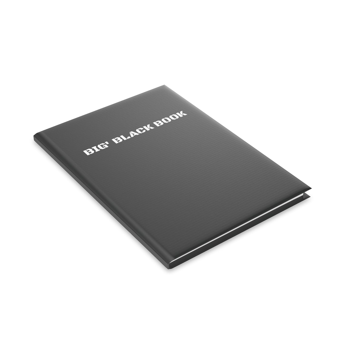 BIG' BLACK BOOK. Hardcover Notebook with Puffy Covers