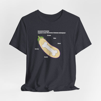 ANATOMY OF EGGPLANT. Unisex Jersey Short Sleeve Tee