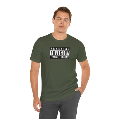 EXPLICIT GAMER!! Unisex Jersey Short Sleeve Tee