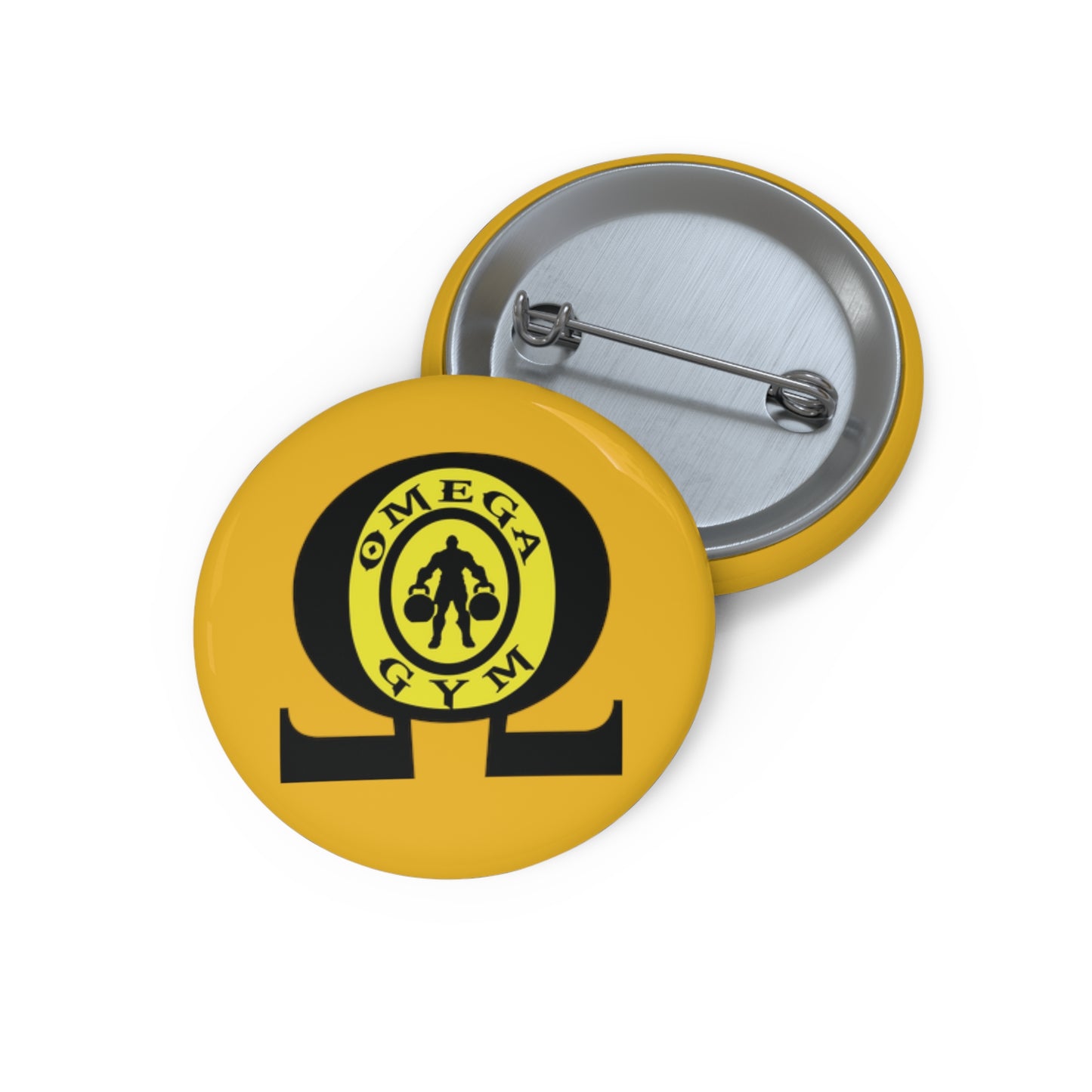 OMEGA GYM. Custom Pin Buttons