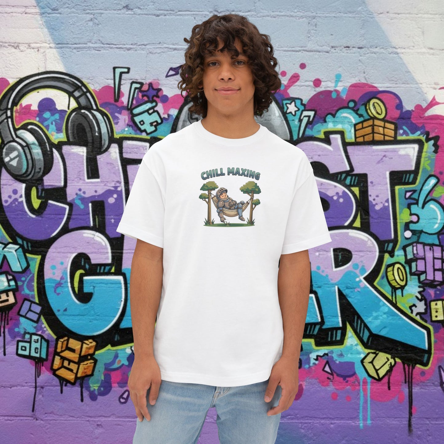 CHILL MAXING. Unisex Oversized Boxy Tee