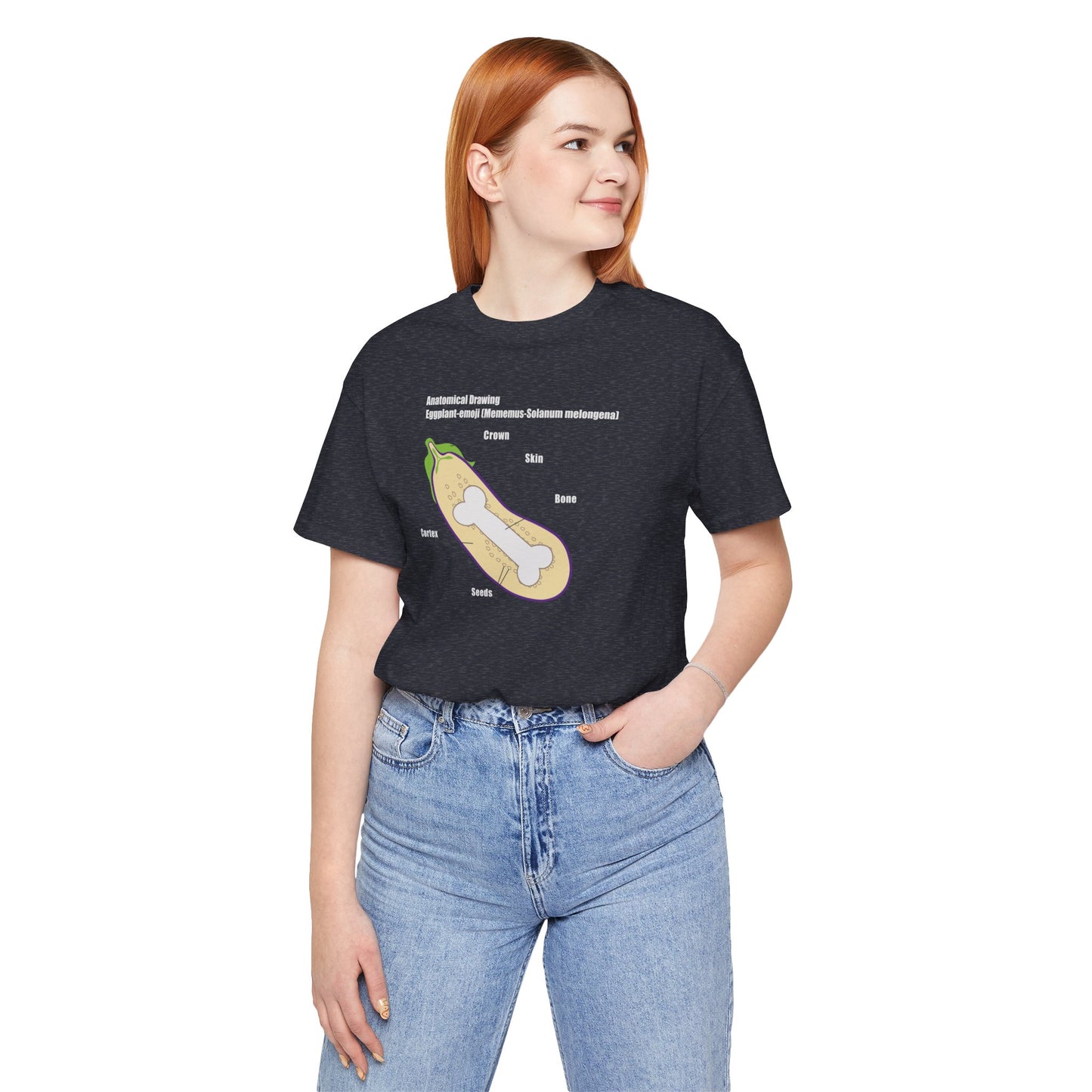 ANATOMY OF EGGPLANT. Unisex Jersey Short Sleeve Tee