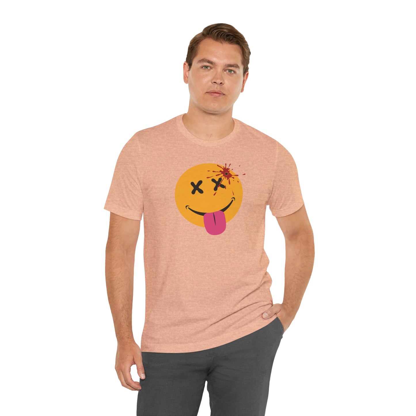 NOT SO HAPPY FACE. Unisex Jersey Short Sleeve Tee