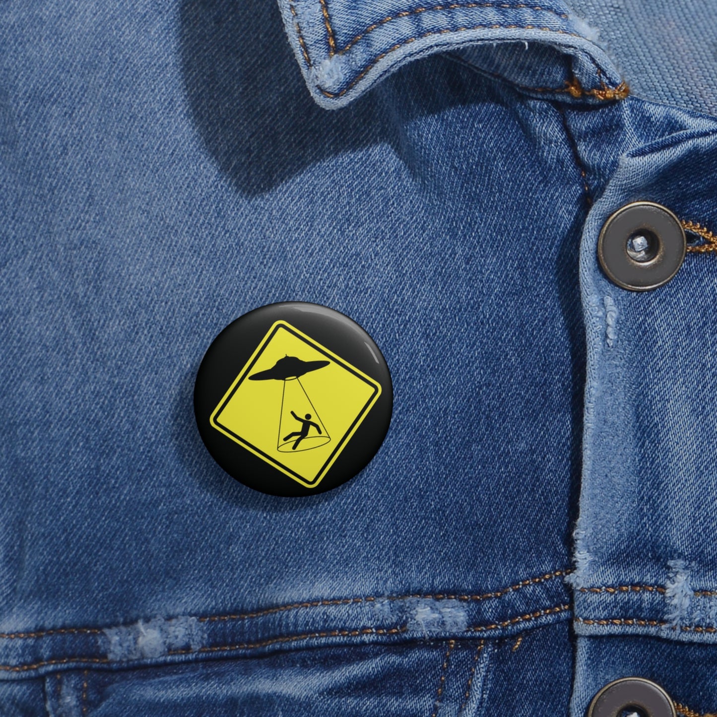 CAUTION UFO! Custom Pin Buttons