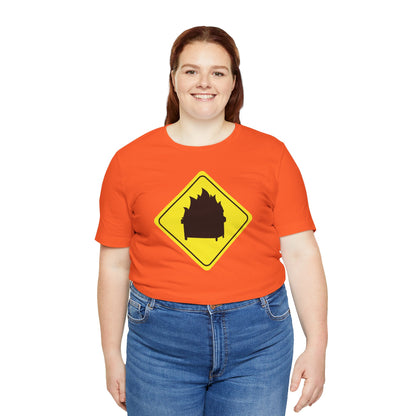 CAUTION DUMPSTER FIRE. Unisex Jersey Short Sleeve Tee