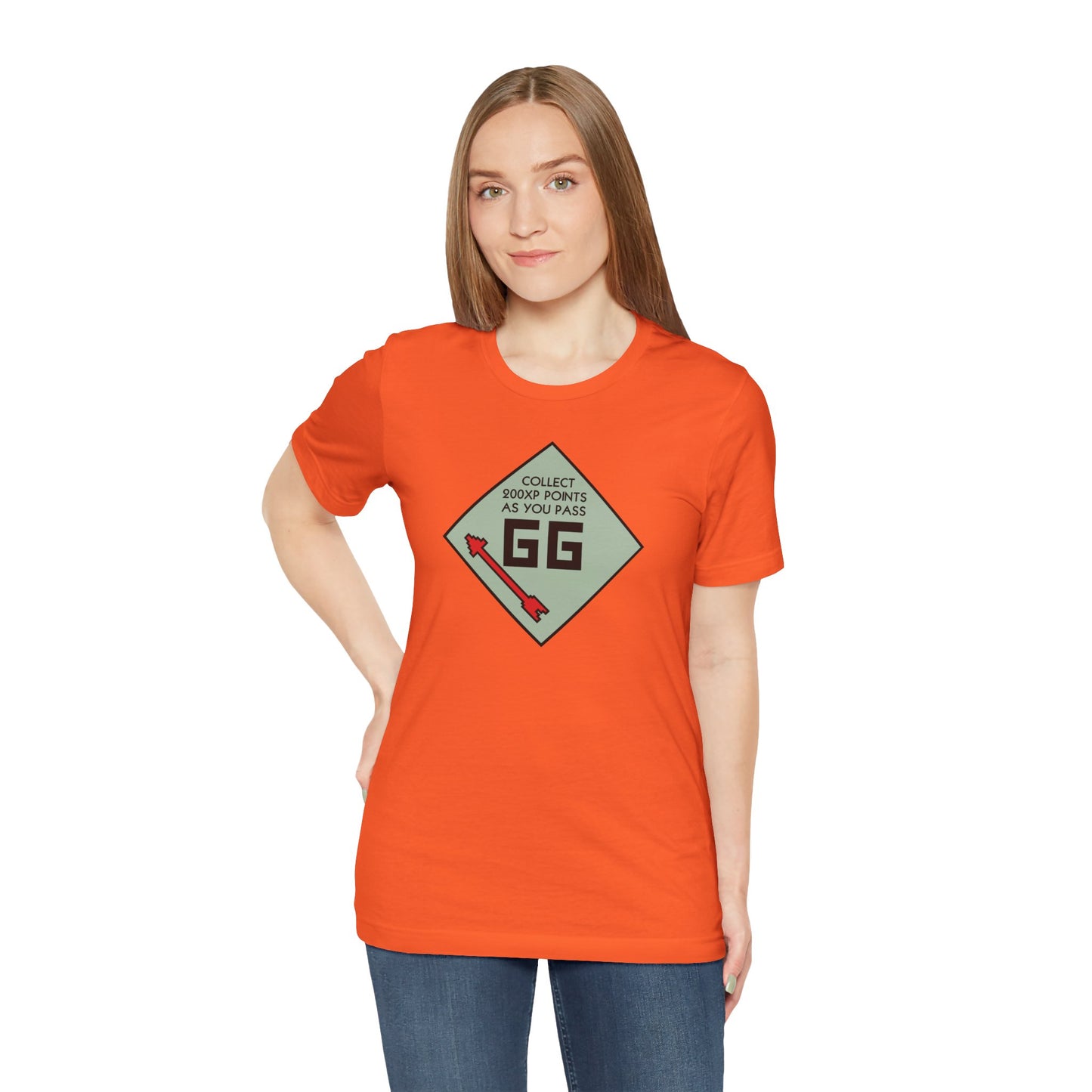 GG PASS GO COLLECT 200XP. Unisex Jersey Short Sleeve Tee