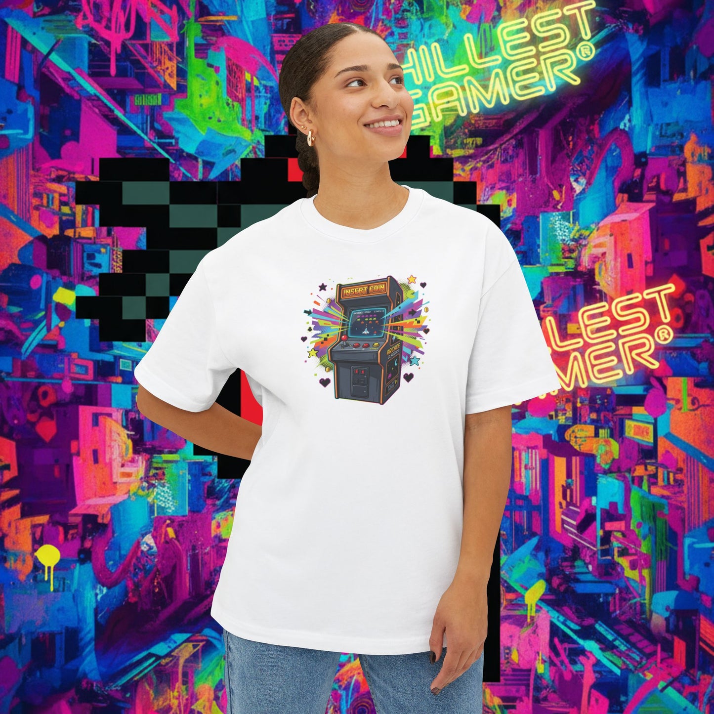 INSERT COIN. Unisex Oversized Boxy Tee