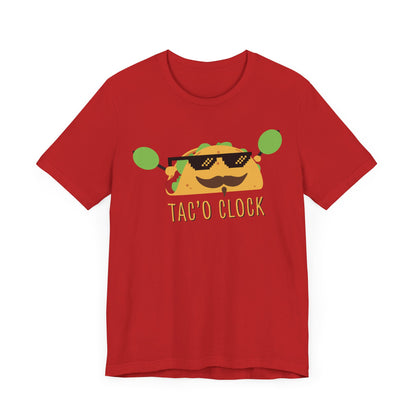 TACO O'CLOCK. Unisex Jersey Short Sleeve Tee