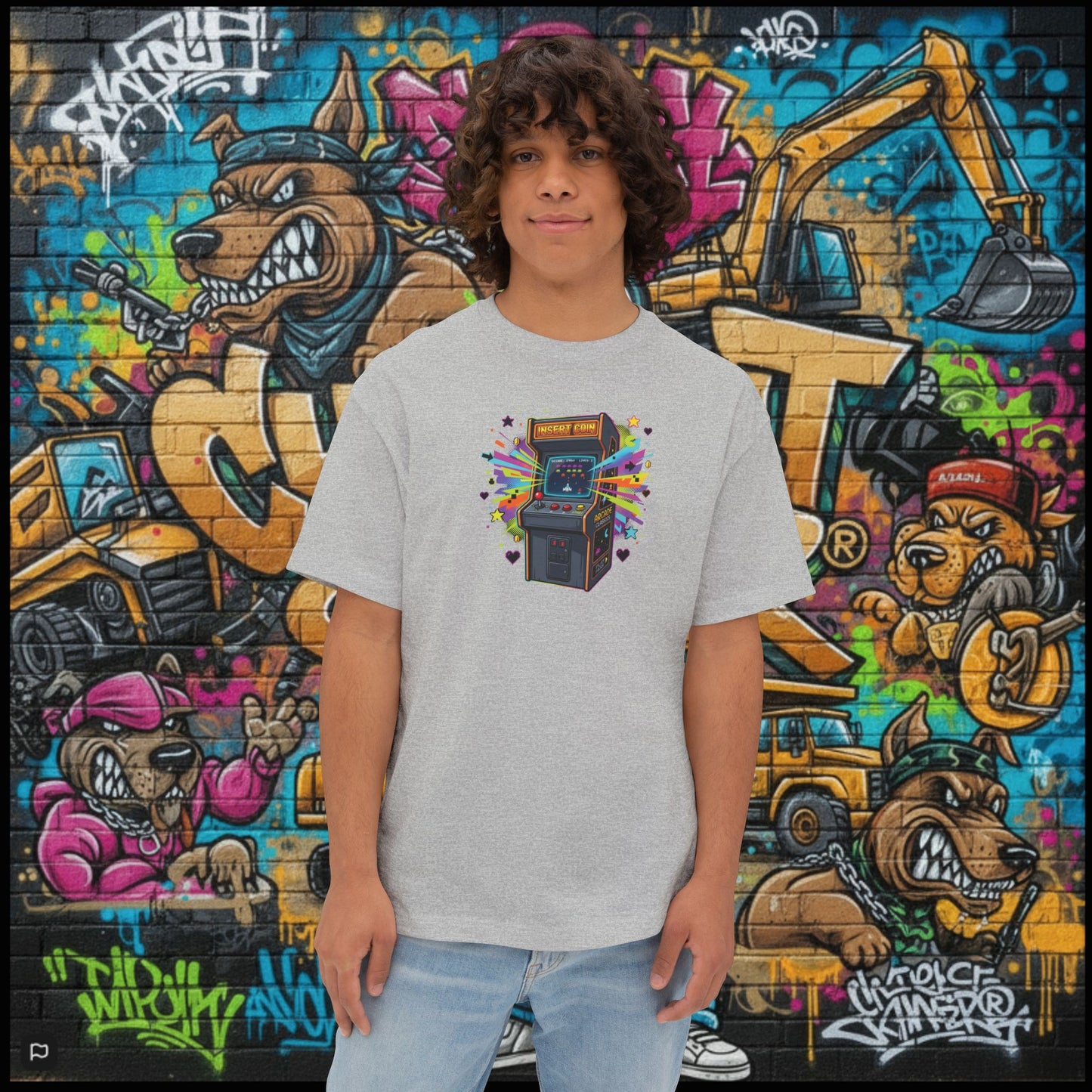 INSERT COIN. Unisex Oversized Boxy Tee