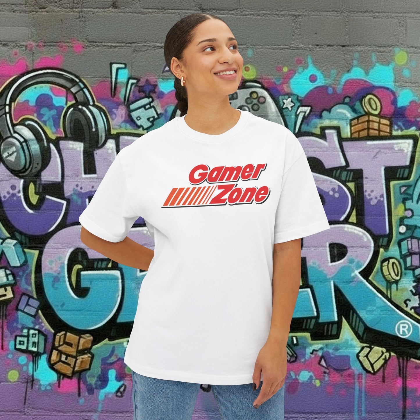 GAMER ZONE. Unisex Oversized Boxy Tee