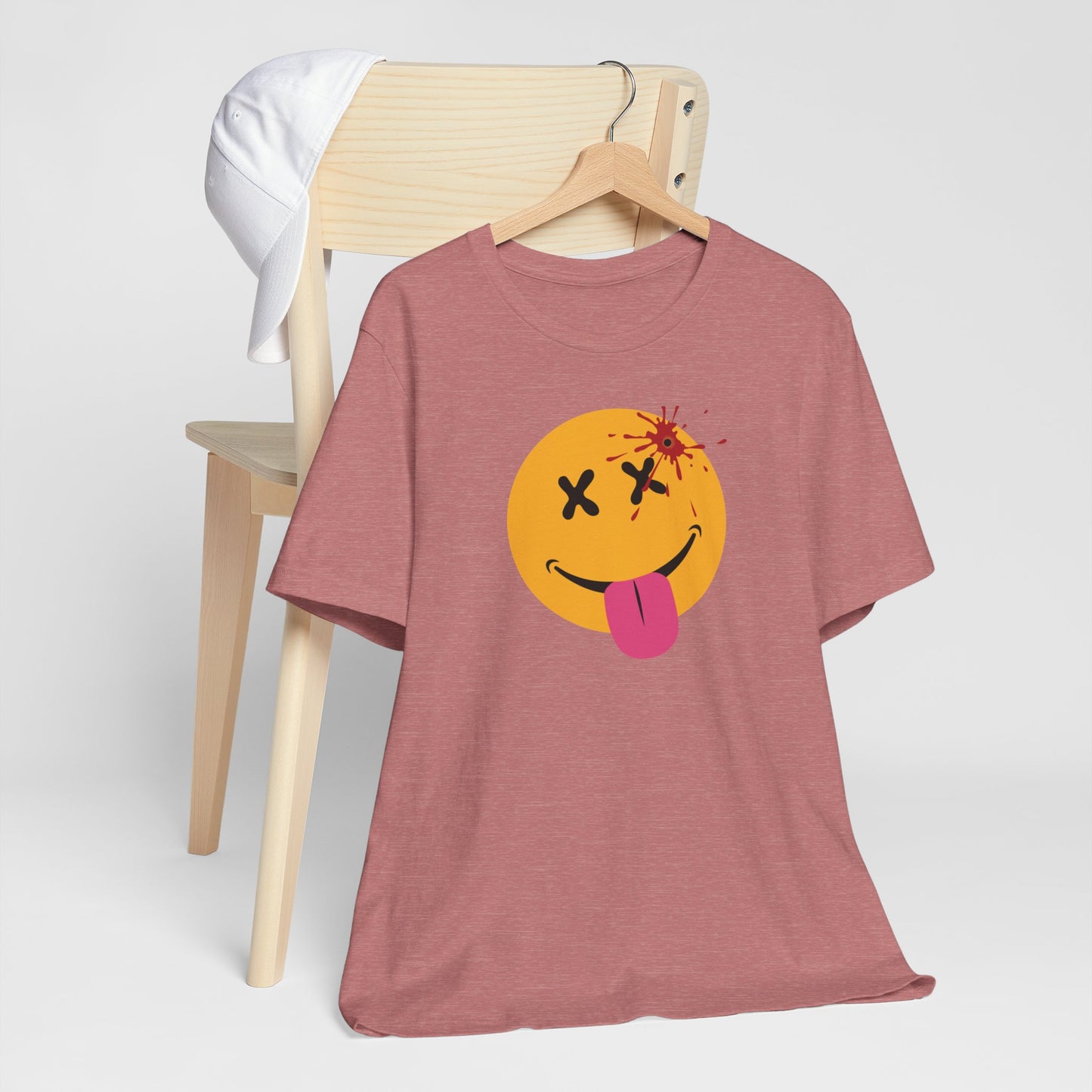 NOT SO HAPPY FACE. Unisex Jersey Short Sleeve Tee