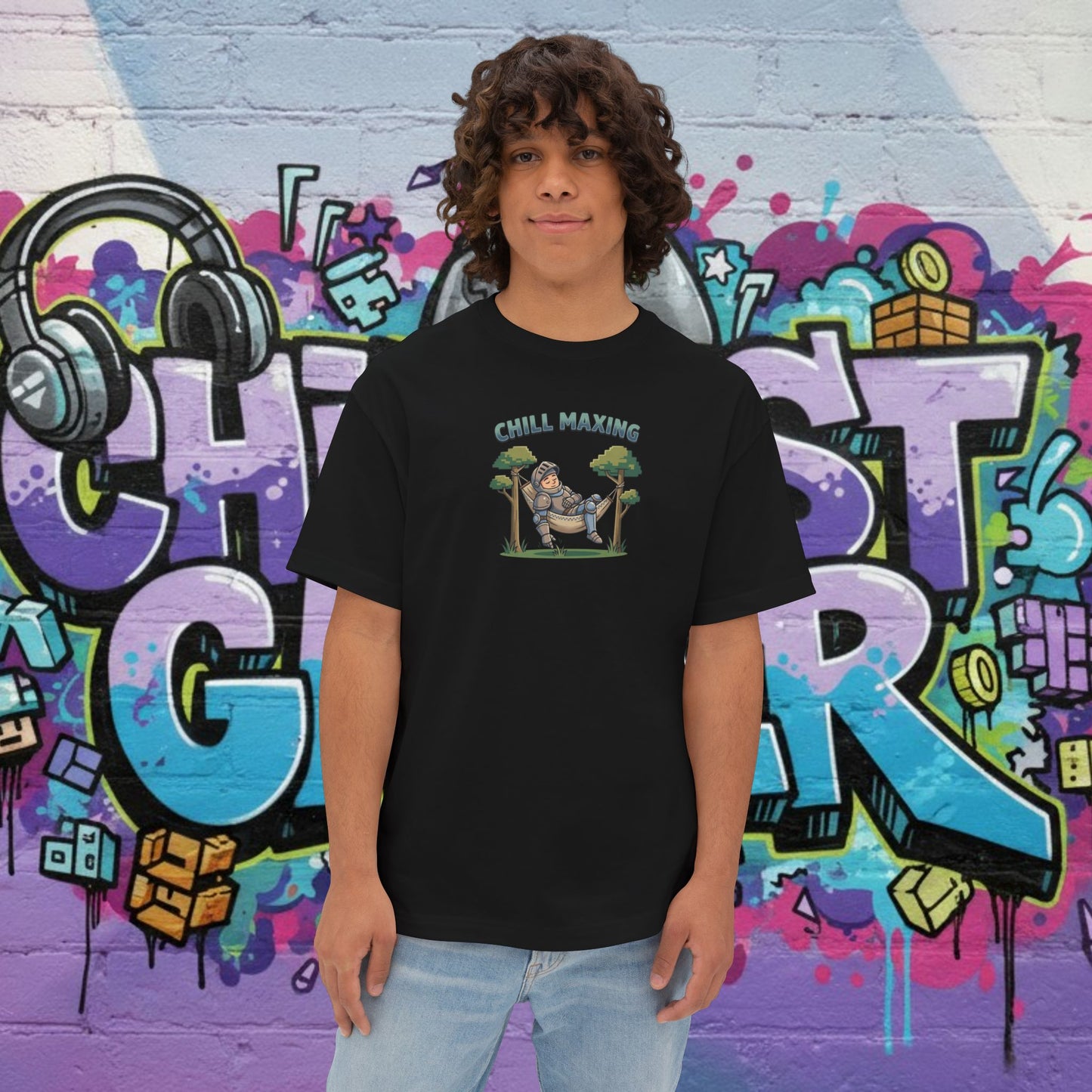 CHILL MAXING. Unisex Oversized Boxy Tee