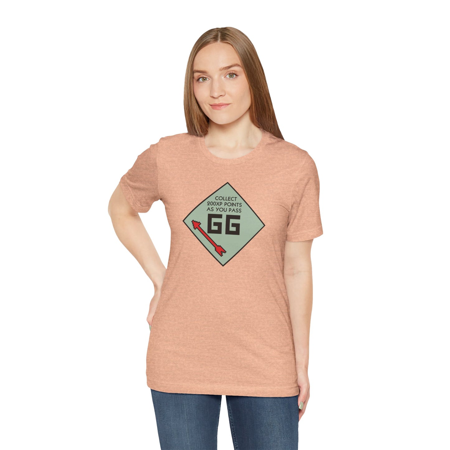 GG PASS GO COLLECT 200XP. Unisex Jersey Short Sleeve Tee