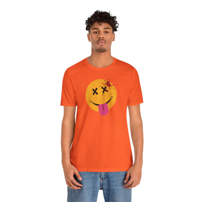 NOT SO HAPPY FACE. Unisex Jersey Short Sleeve Tee