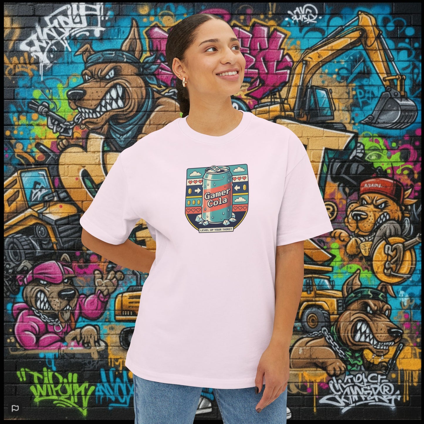 GAMER COLA. Unisex Oversized Boxy Tee