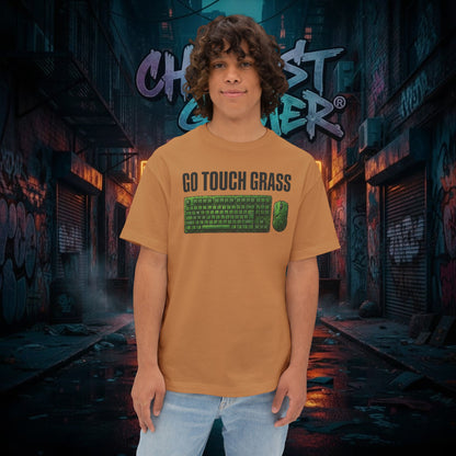 GO TOUCH GRASS. Unisex Oversized Boxy Tee