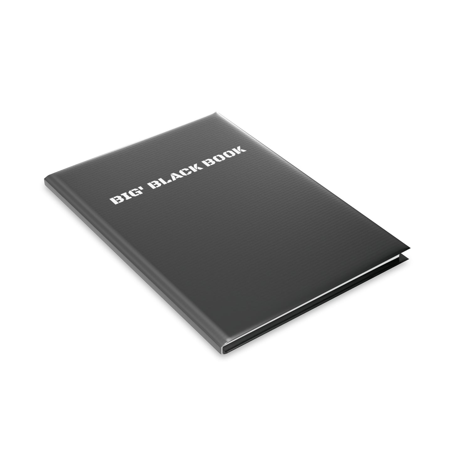 BIG' BLACK BOOK. Hardcover Notebook with Puffy Covers