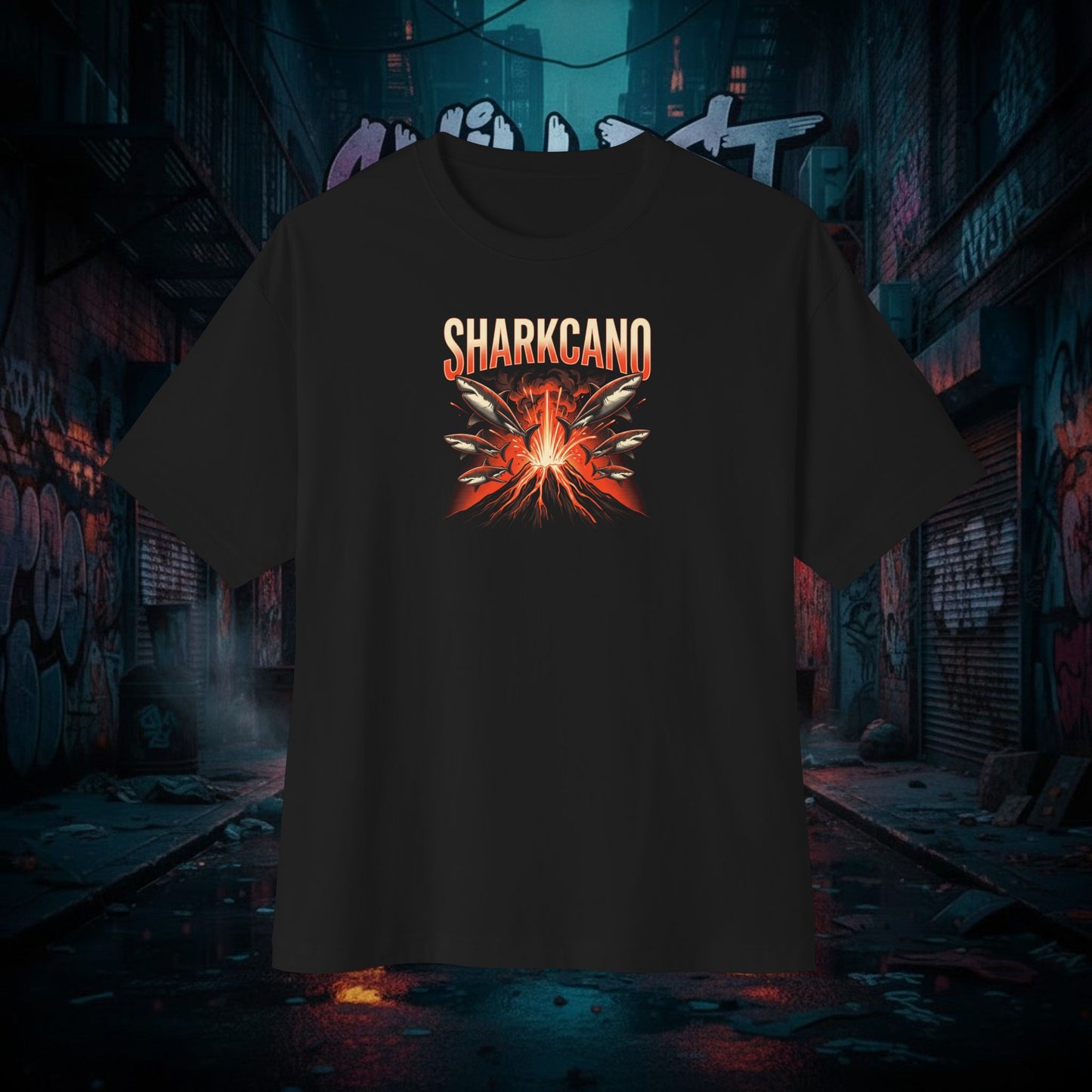 SHARKCANO V2. Unisex Oversized Boxy Tee