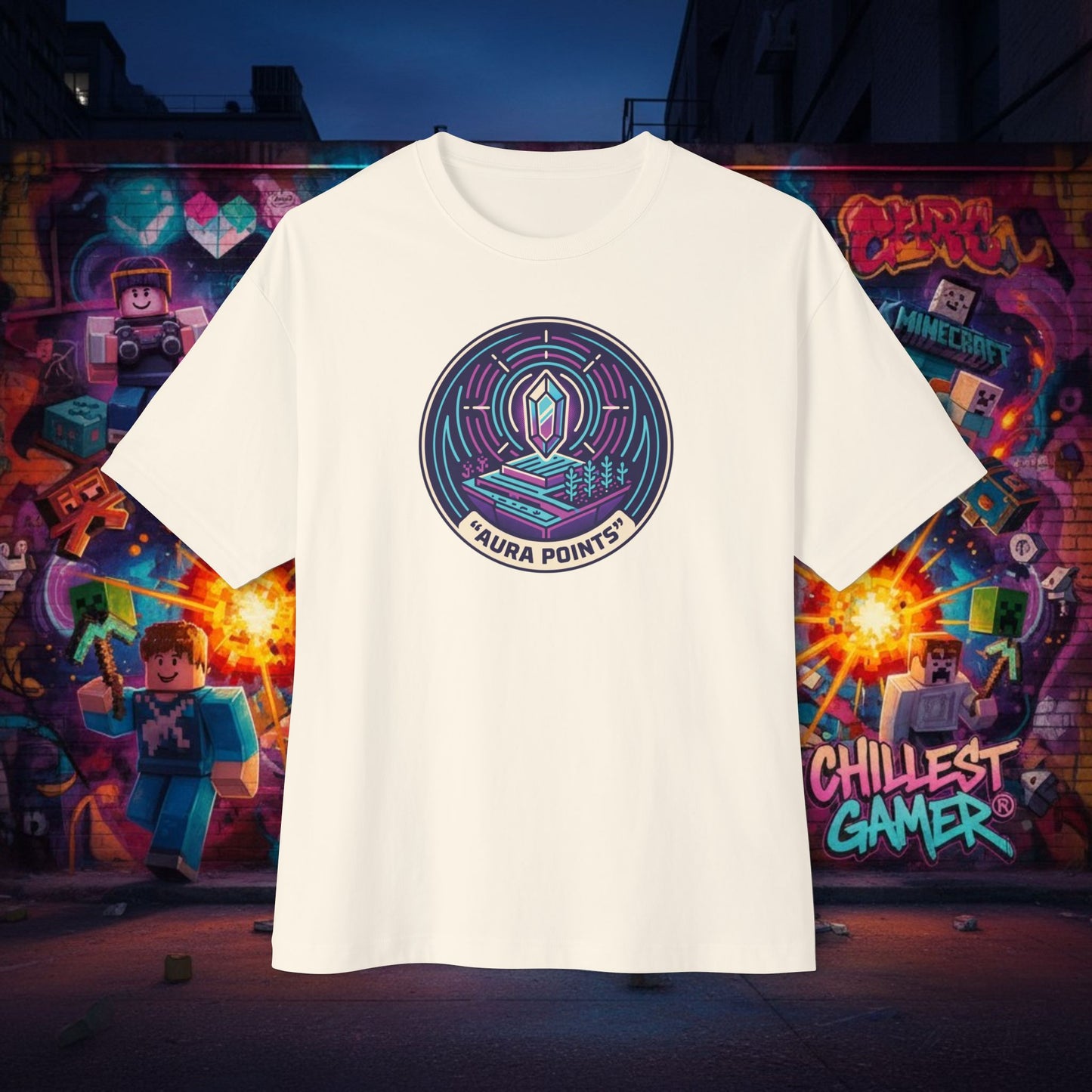 Aura Points. Unisex Oversized Boxy Tee