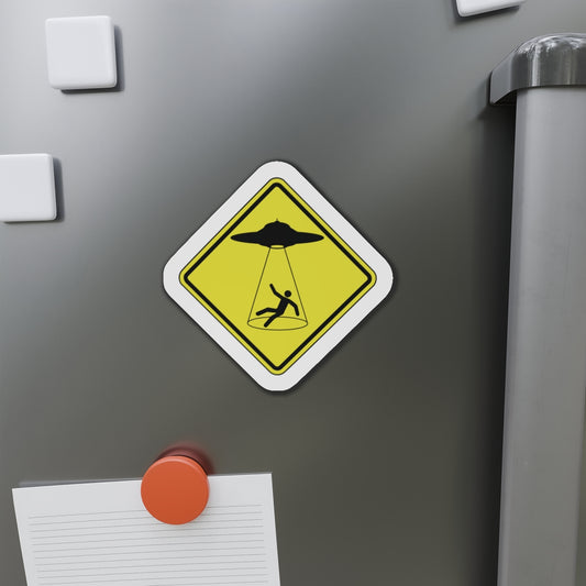 CAUTION UFO. Die-Cut Magnets