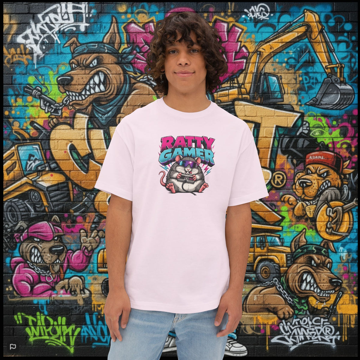 RATTY GAMER. Unisex Oversized Boxy Tee