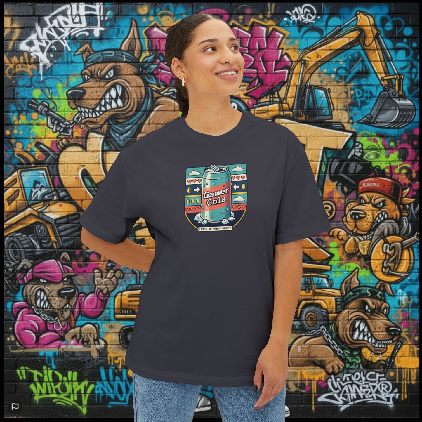 GAMER COLA. Unisex Oversized Boxy Tee