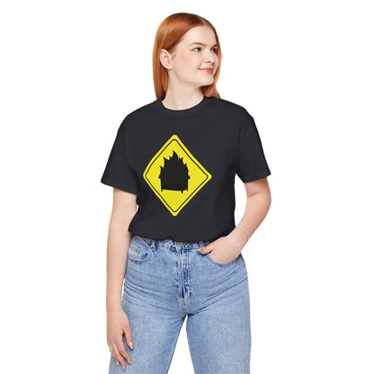 CAUTION DUMPSTER FIRE. Unisex Jersey Short Sleeve Tee