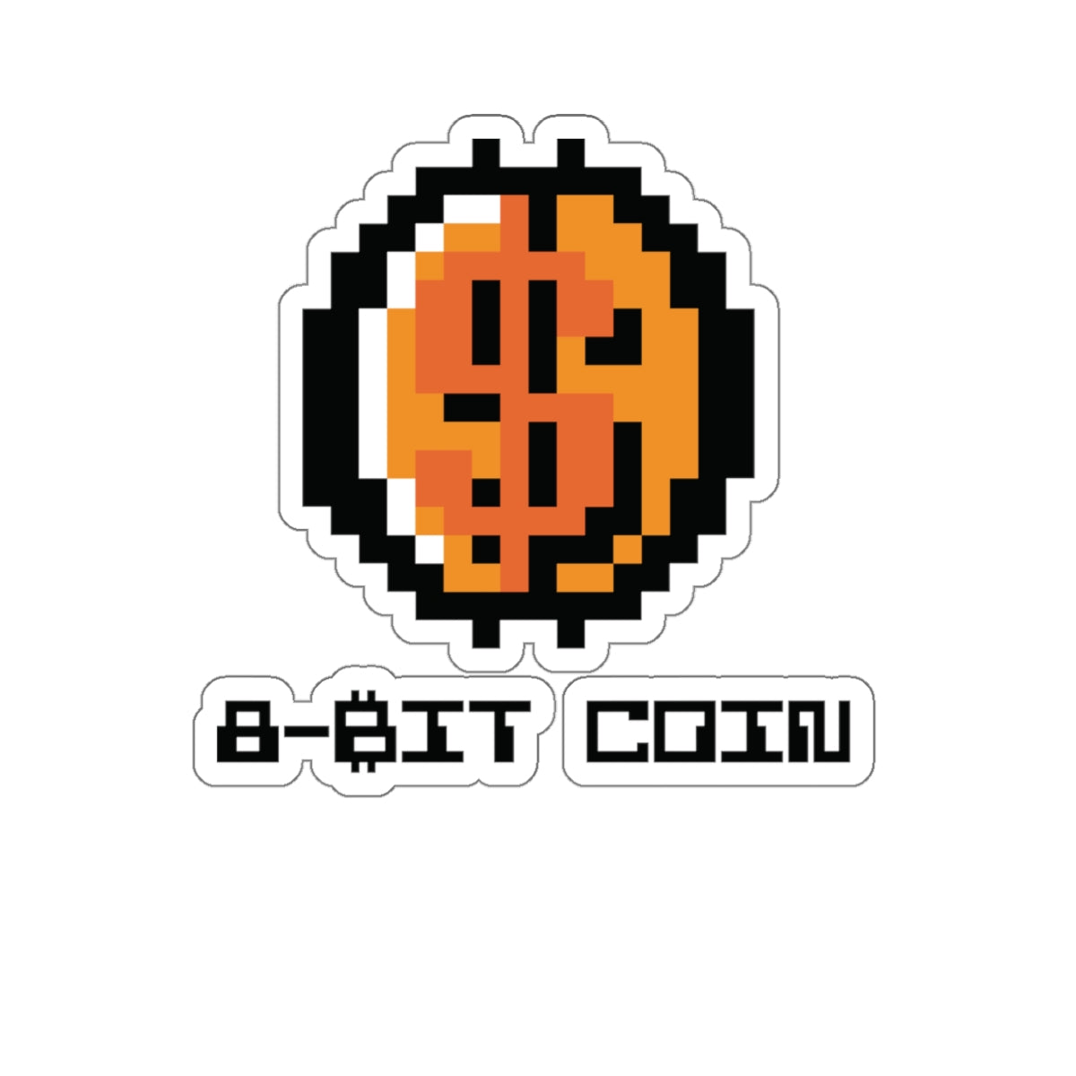 8-BIT COIN. Kiss-Cut Stickers