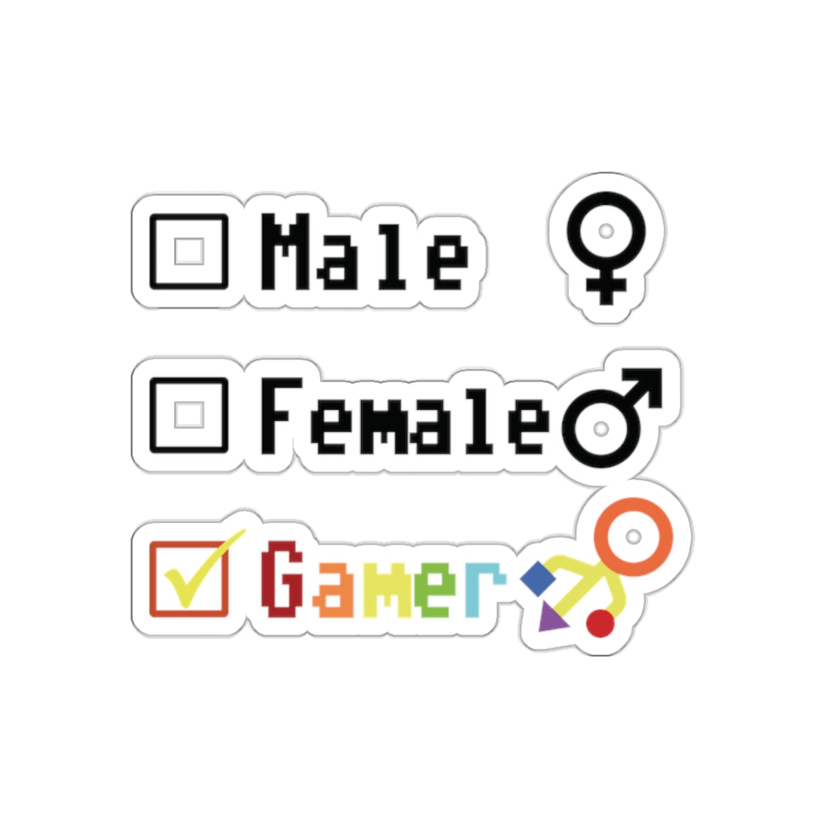 CHECK GAMER. Kiss-Cut Stickers