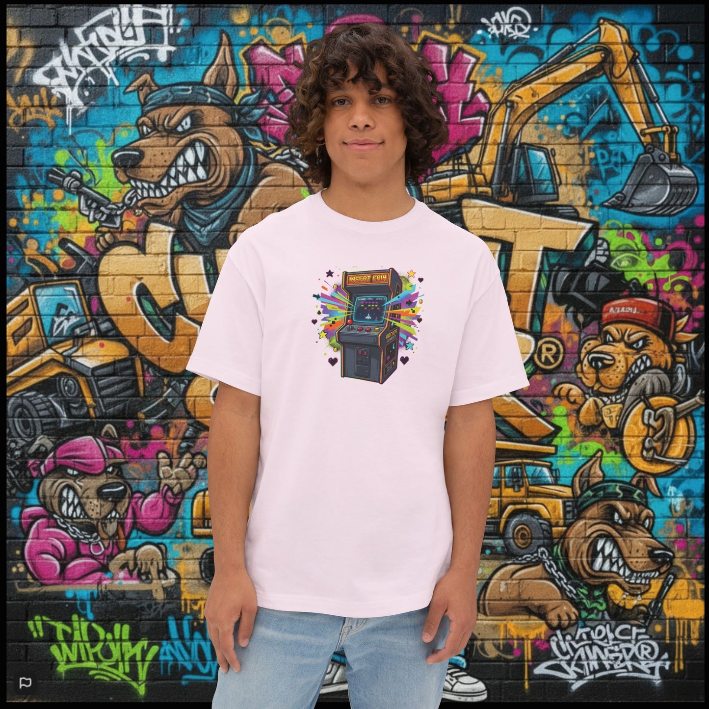 INSERT COIN. Unisex Oversized Boxy Tee