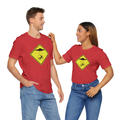 CAUTION UFO! Unisex Jersey Short Sleeve Tee