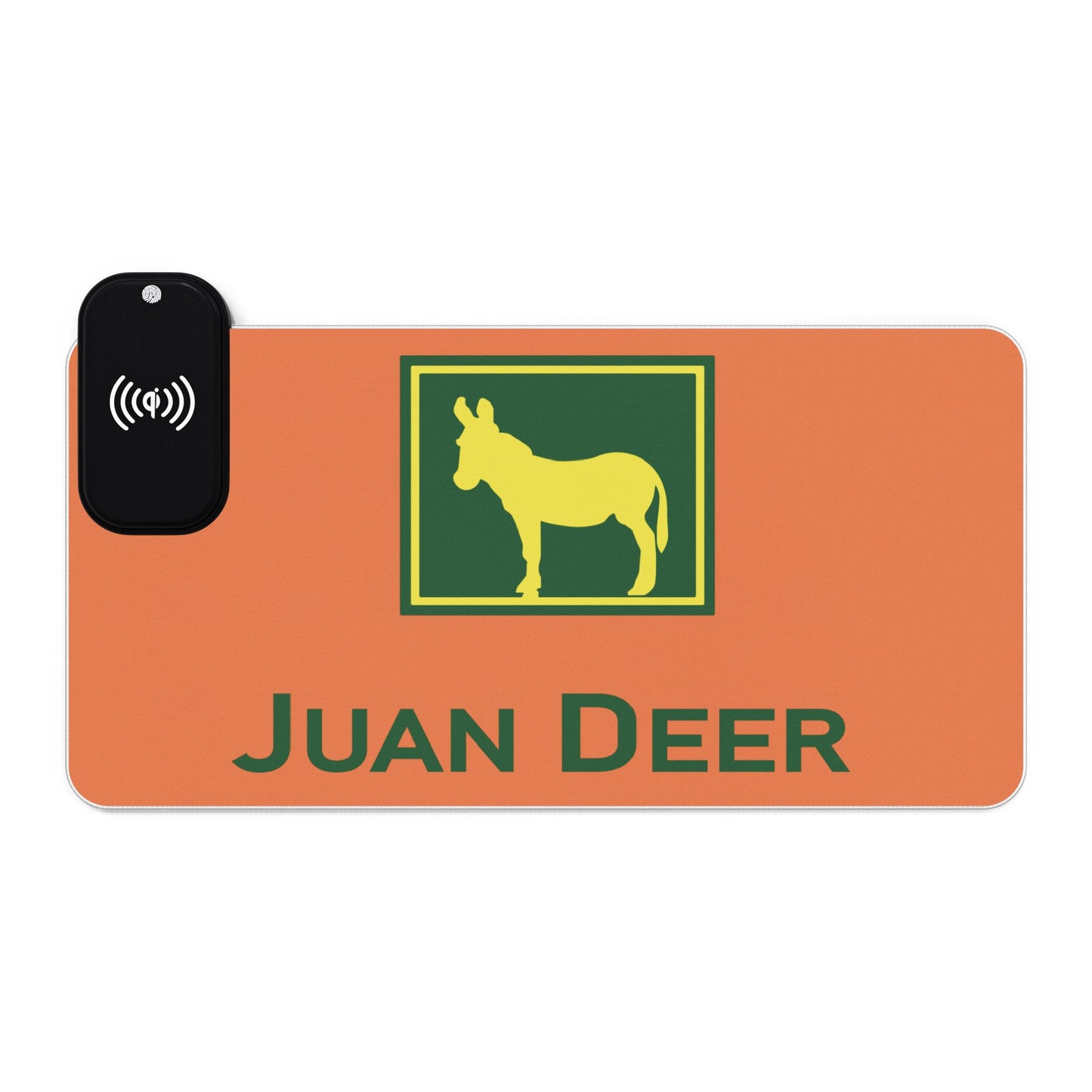 JUAN DEER. LED Gaming Mouse Pad, Wireless Charging