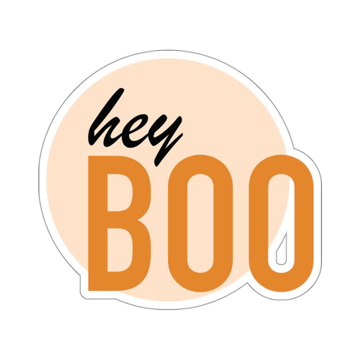 HEY BOO. Kiss-Cut Stickers