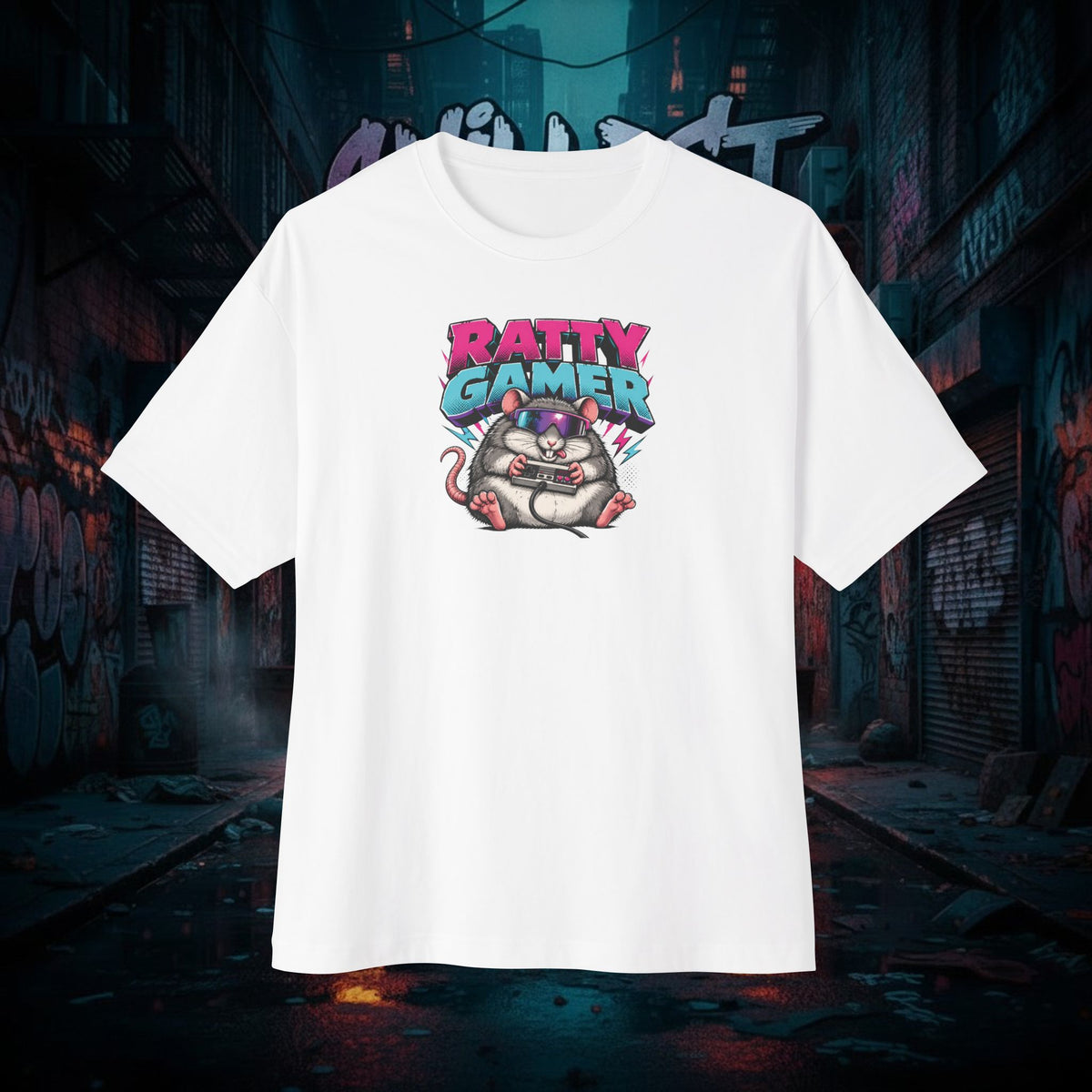 RATTY GAMER. Unisex Oversized Boxy Tee