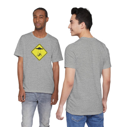 CAUTION UFO! Unisex Jersey Short Sleeve Tee